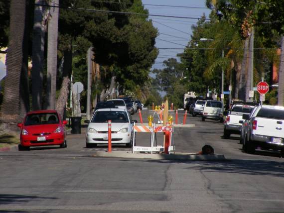 Looking east on Vista from Mira Mar
