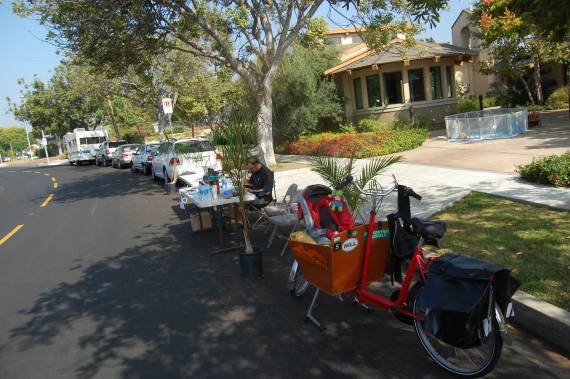     We're here! Our first visitor was a woman who lives across the street who wanted to complain that Neighborhood Associations take up all of the parking in front of her apartment! Woo!