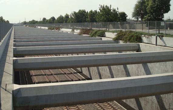 The Alameda Corridor rolling through Compton