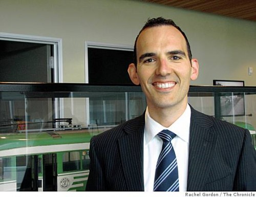 This image of Papandreou is from a profile done by the ##http://www.sfbike.org/main/timothy-papandreou-pride-month-profile/##San Francisco Bike Coalition.##