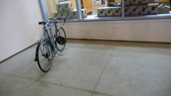 Remember the Battle for Bike Parking in the Hollywood Trader Joe's? Just like that, most of the parking vanishes. Photo: ##http://twitpic.com/39u5s2##Bicycling Nate/Twitpic## via Biking In L.A.
