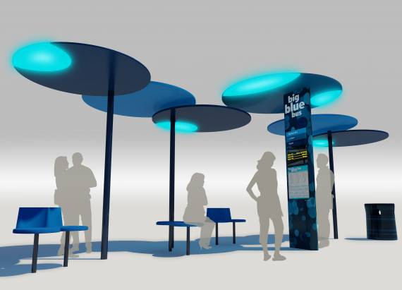 The Big Blue Bus' new design for bus shelters wins an award from the American Institute of Architects.  Read the BBB press release after the jump.