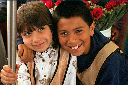 Apparently little sister didn't think much of big brother's photo op.  Photo: Tim Adams/Transit People