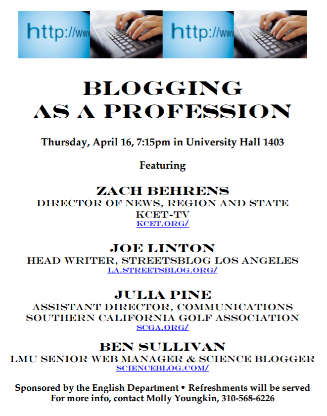 April 16 at Loyola Marymount University