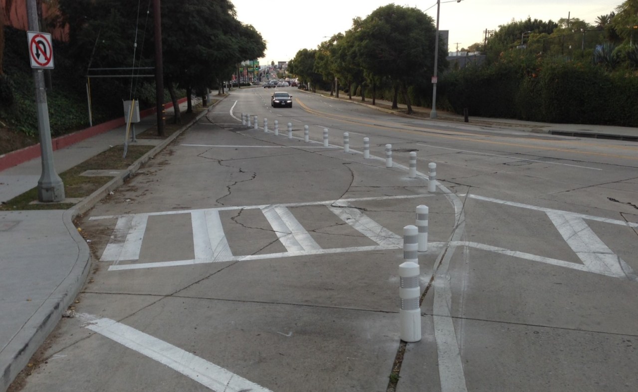 View of Silver Lake improvements west toward Virgil Avenue.