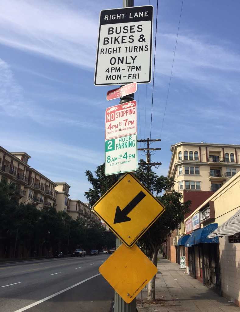Eyes On the Street: L.A. Bus Lane Signage Slightly Improved