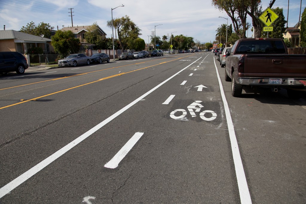New Bike Lanes on Hooper and Firestone in Florence-Firestone