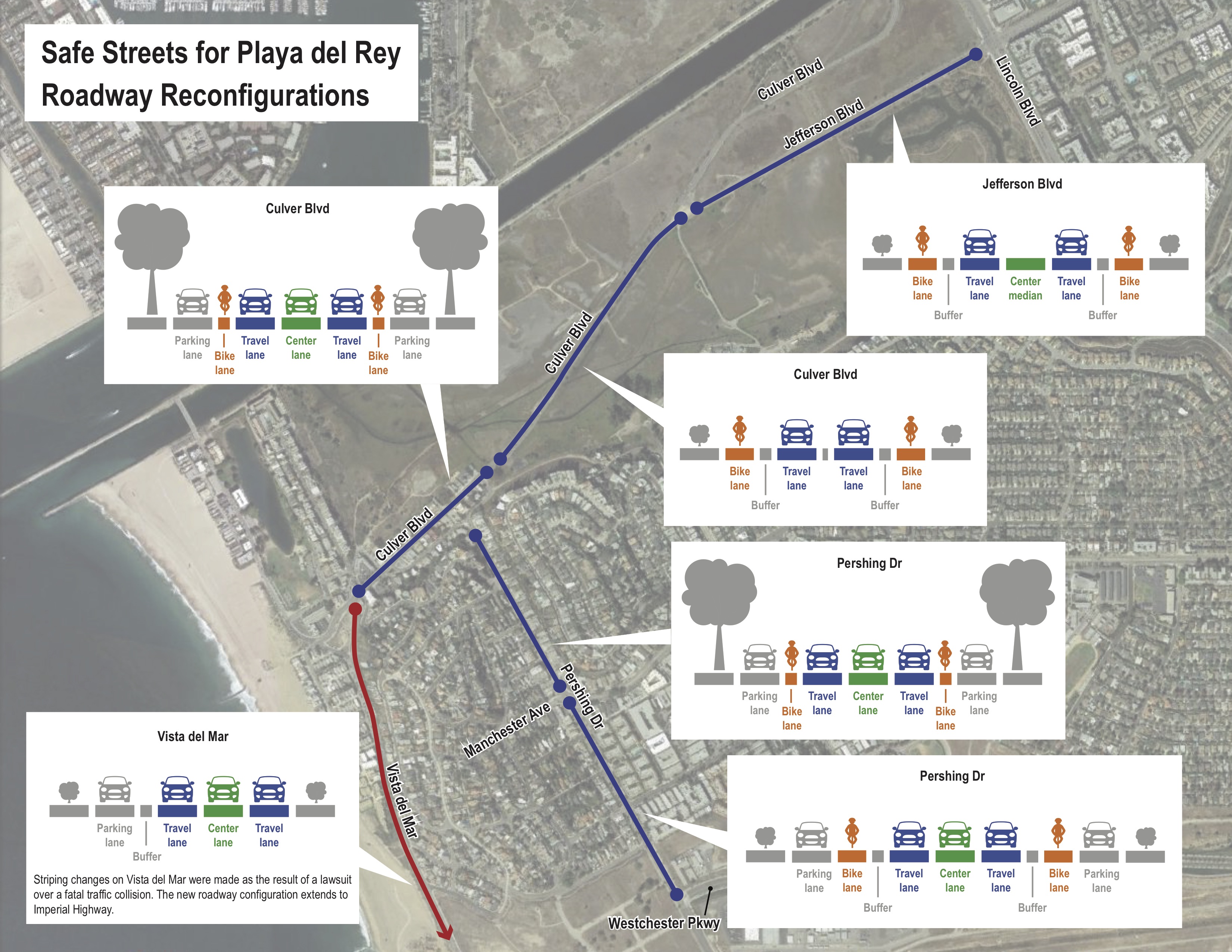 Safe Streets for Playa Del Rey map, image via Councilmember Bonin website