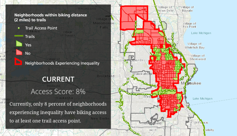 Highlighting the Inequity of Access to Good Bicycling Infrastructure in Milwaukee