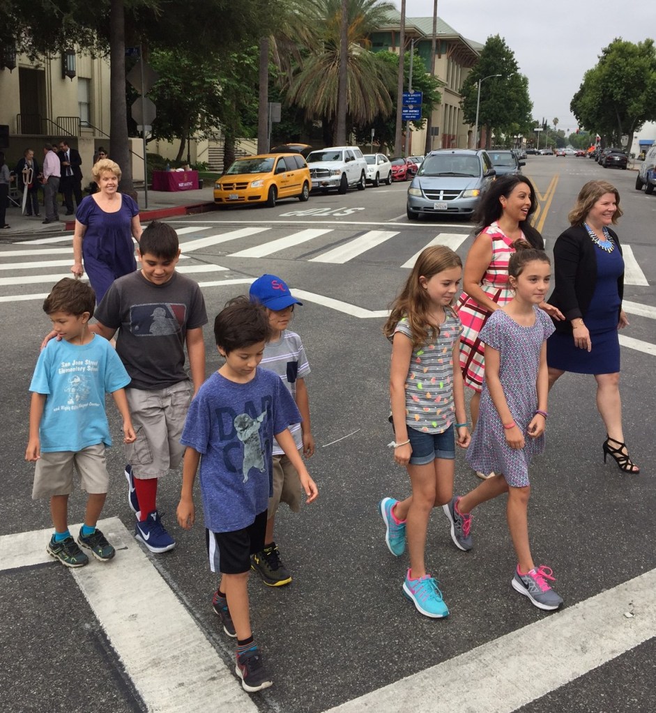 Councilmember Martinez Opens L.A.’s First 4-Way-Stop Scramble Crossing