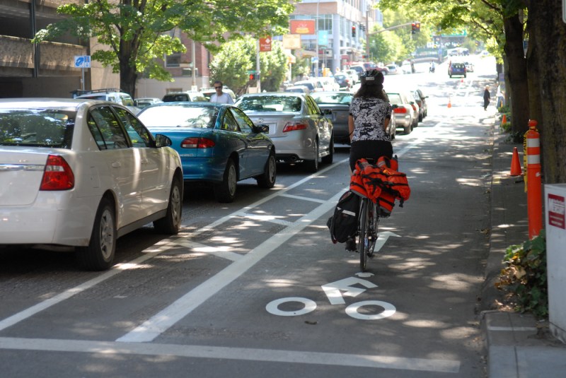 Portland Plans to Make Protected Bike Lanes Standard Street Infrastructure