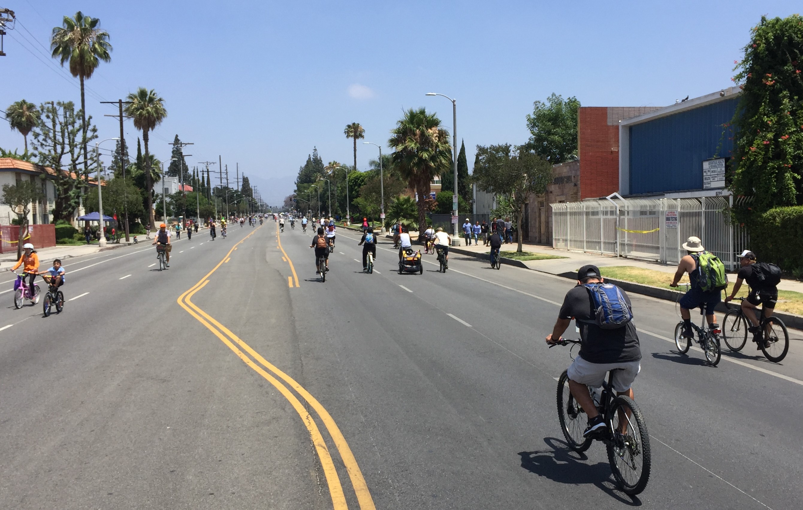 CicLAvia spread out across Van Nuys Blvd