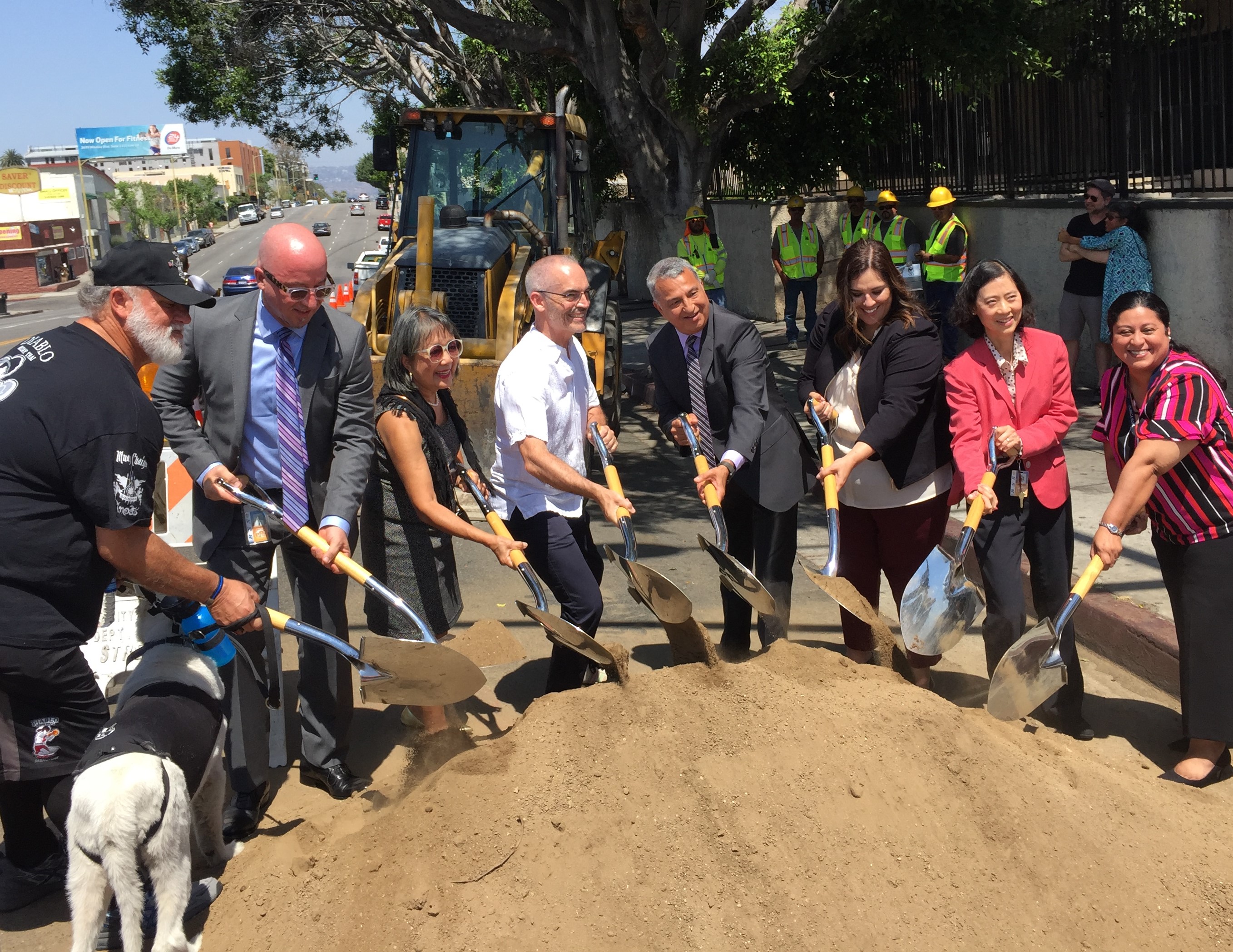 Councilmember O'Farrell and community and city leadership breaking ground this morning