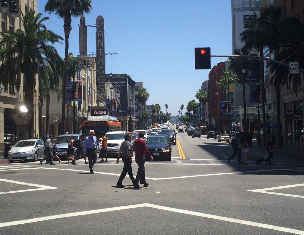 Eyes on the Street: New Scramble Diagonal Crosswalk at Hollywood and Vine