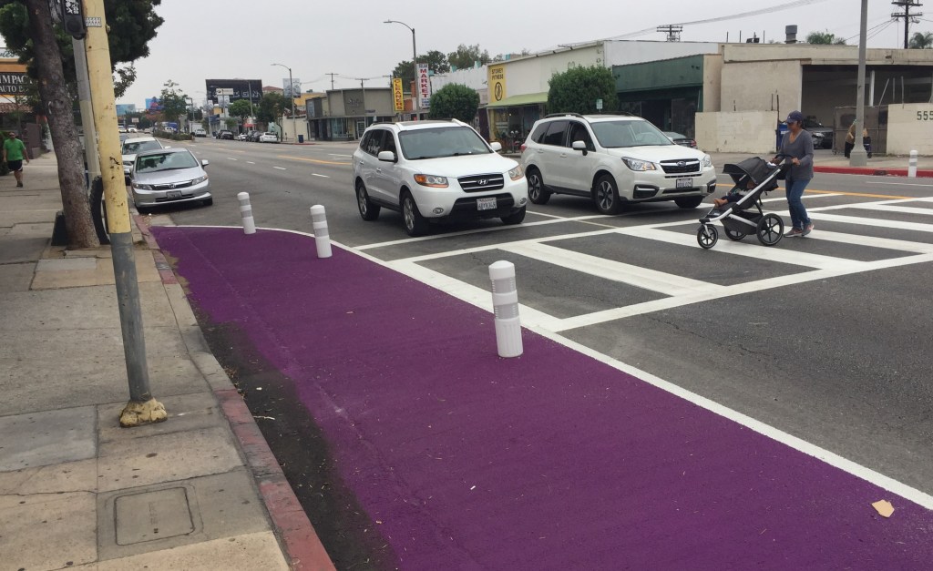 Eyes on the Street: Pico’s New Purple Curb Extensions