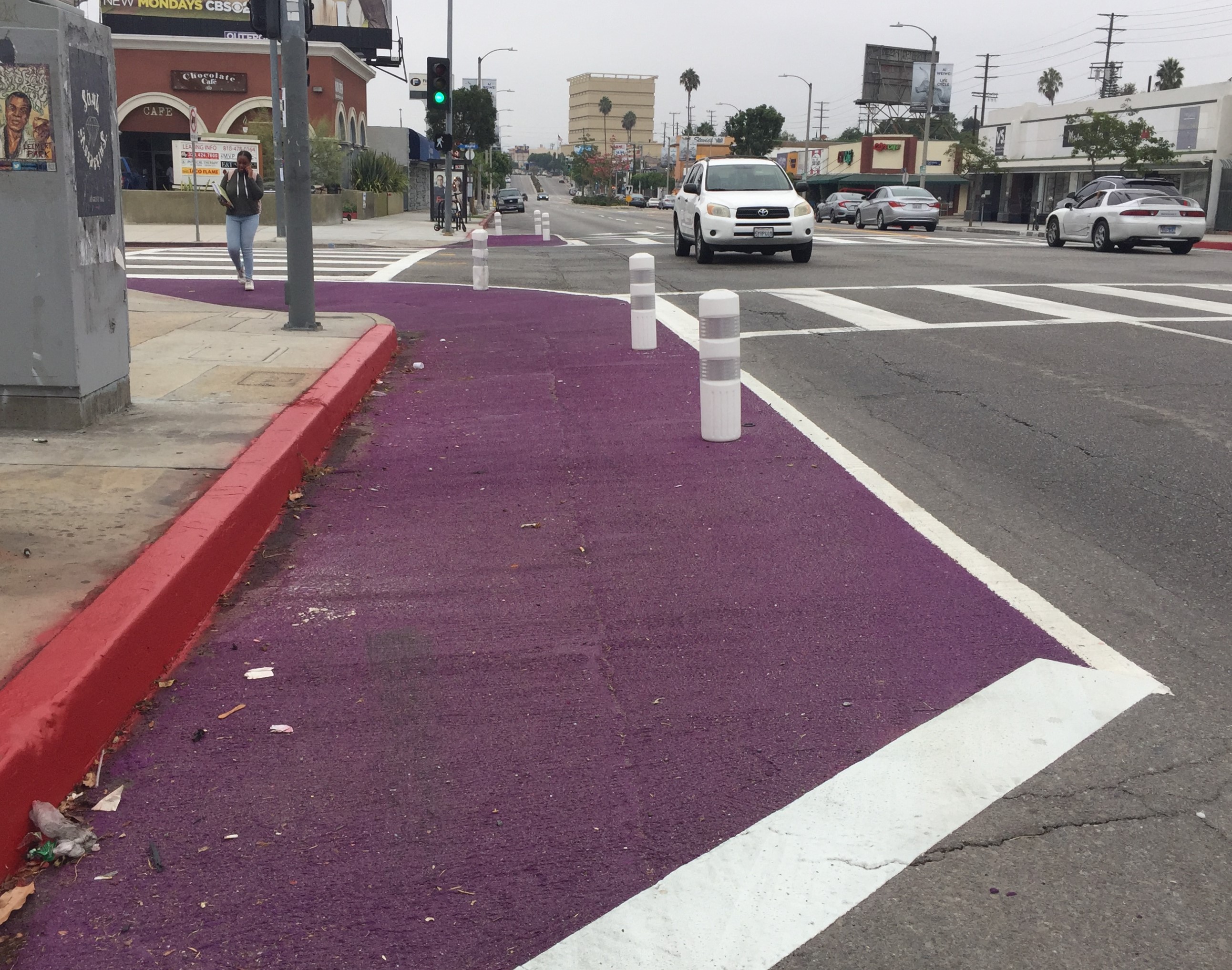 Another shot of the Pico/Hauser curb extension looking west