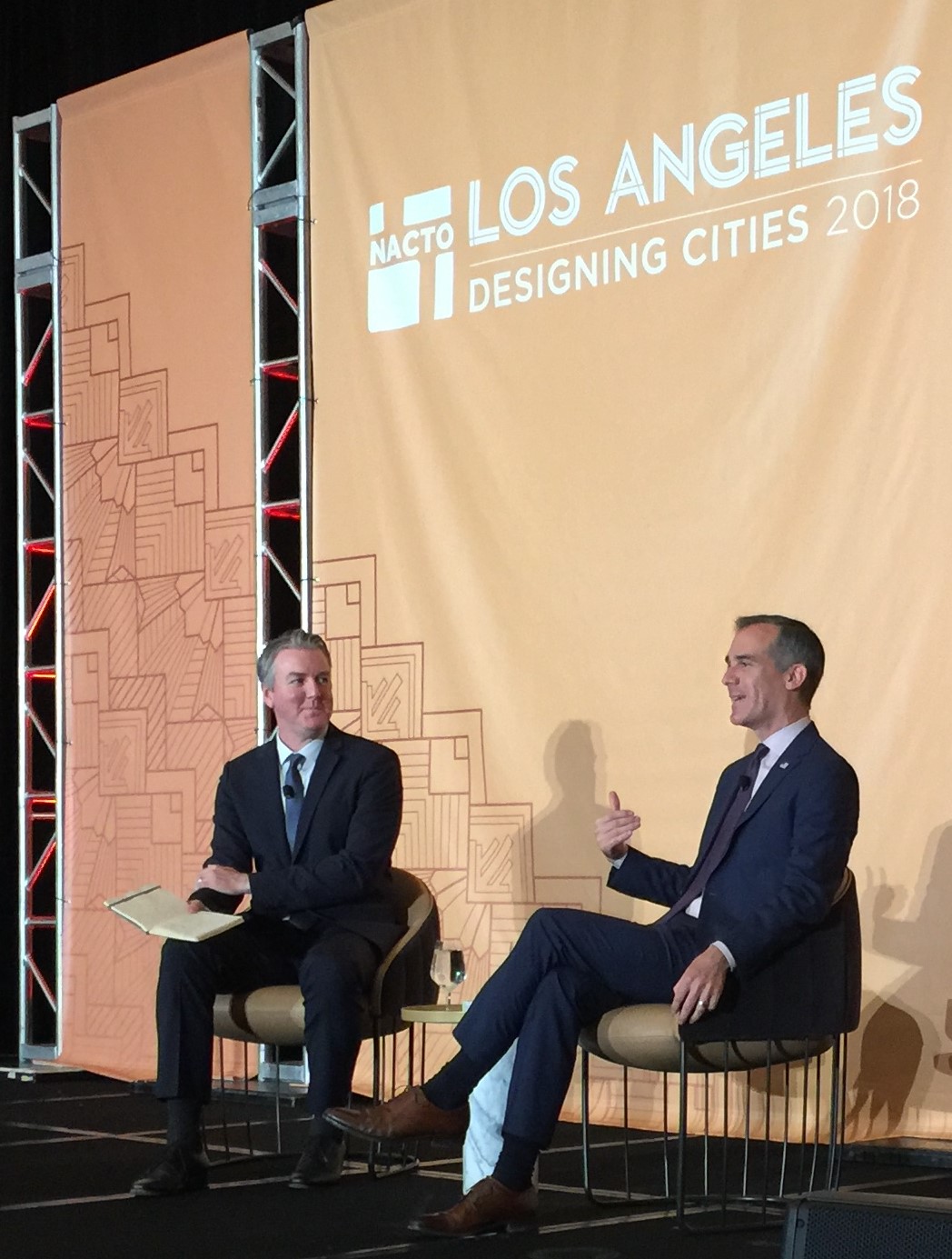 Christopher Hawthorne intverviewing Eric Garcetti at NACTO's Designing Cities conference this morning.