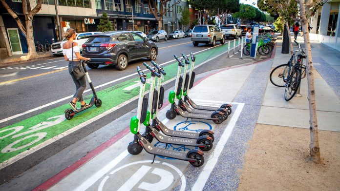 Santa Monica Installs In-Street E-Scooter Parking Corrals