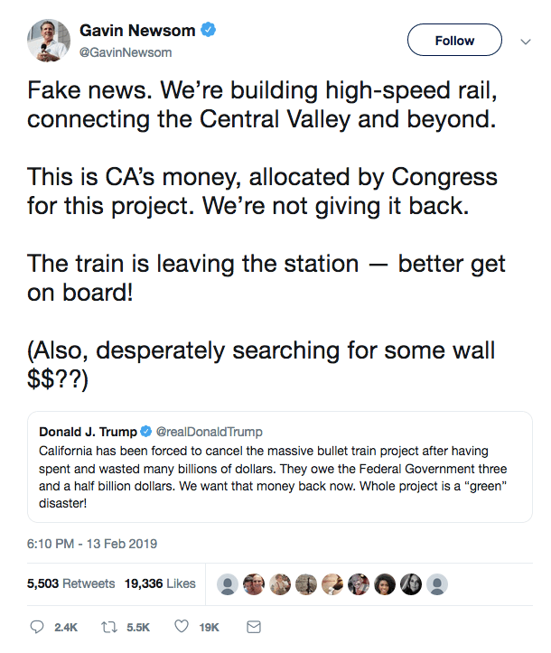 No, Mr. President, You Can’t Have California’s High-Speed Rail Money Back