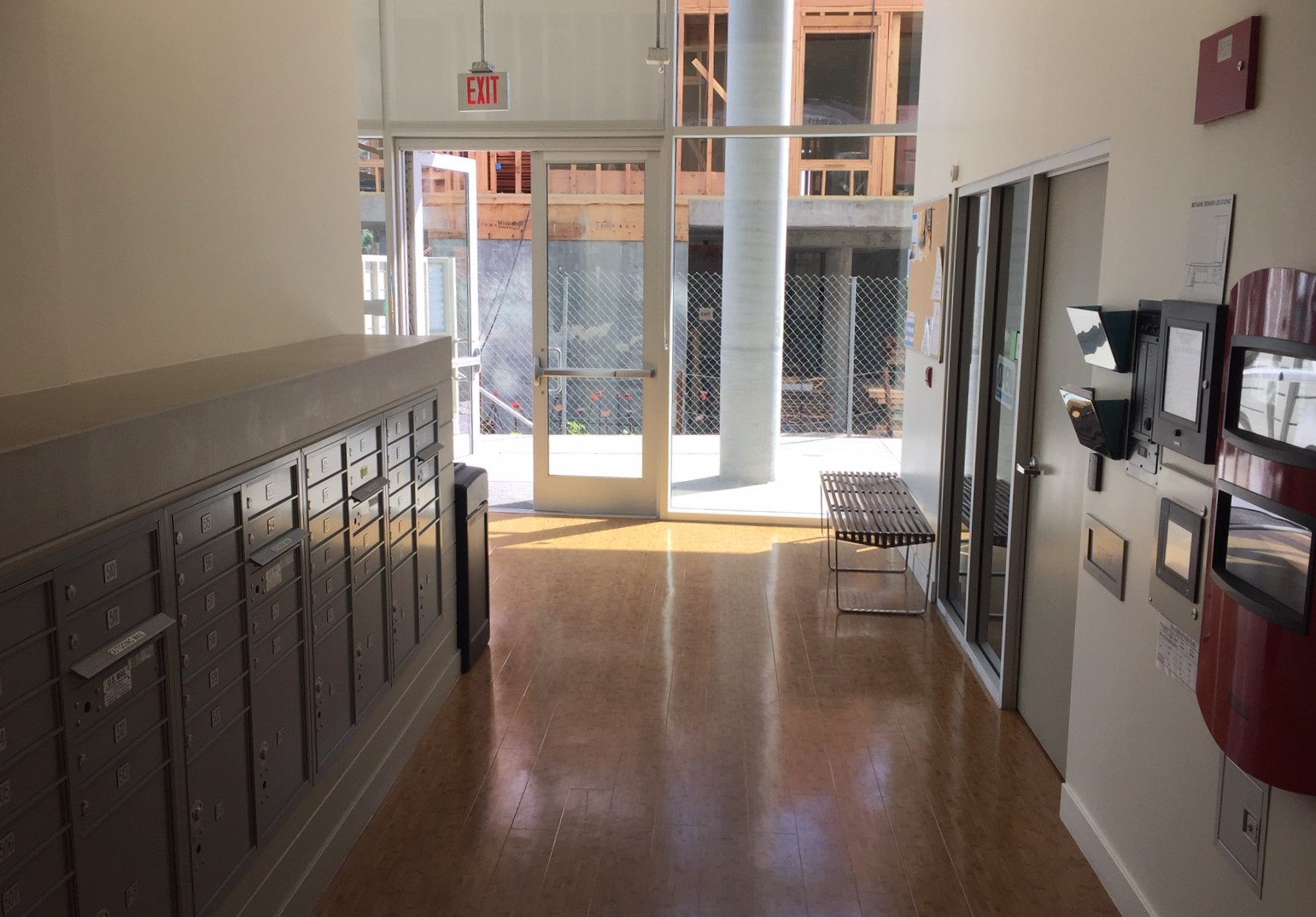 PATH Metro Villas lobby area with phase 2 construction outside