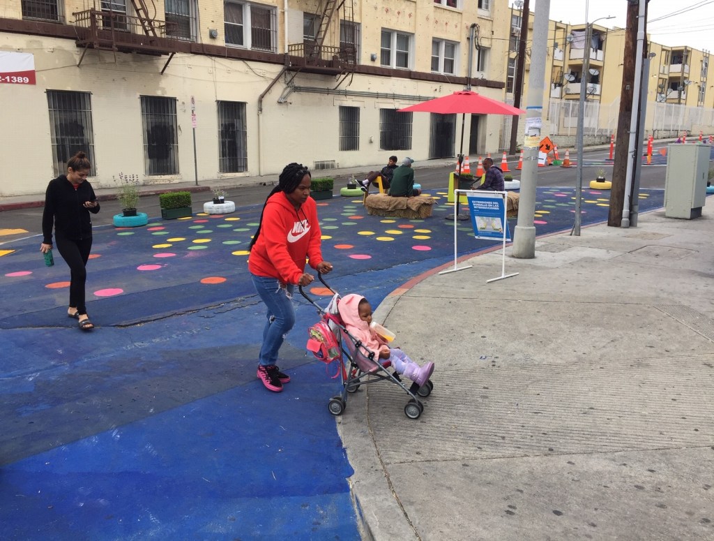 LADOT Hosts Traffic Safety Pop-Up Installations