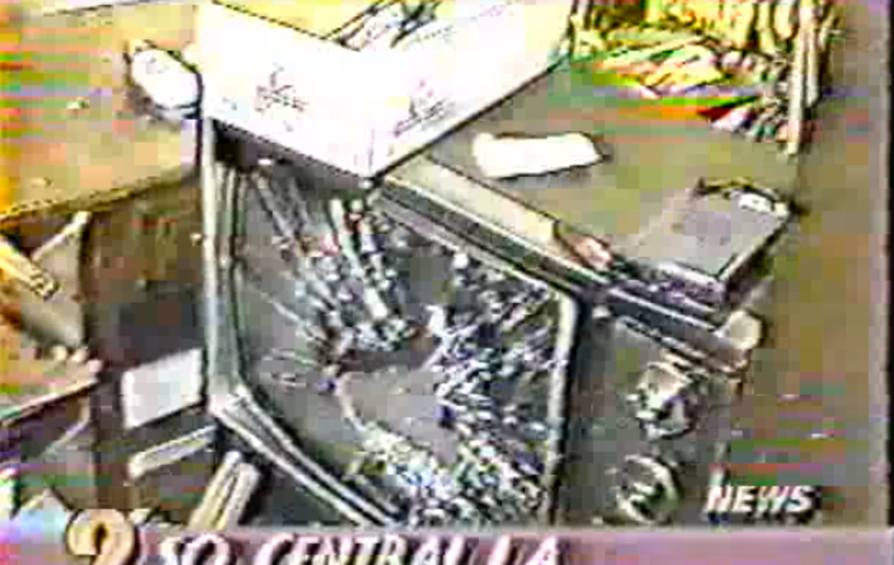 Screengrab of news report on the 39th and Dalton raid. Click picture/here to see the video report.