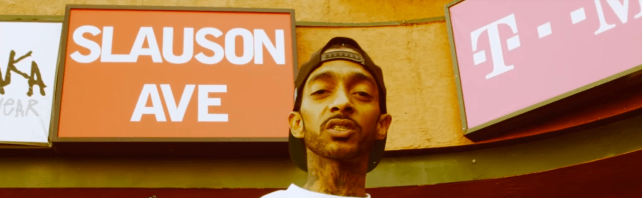 Still from Crenshaw and Slauson - True Story, which tells Hussle's story up until that point, including how his drive to remain independent manifested. See the full video here.