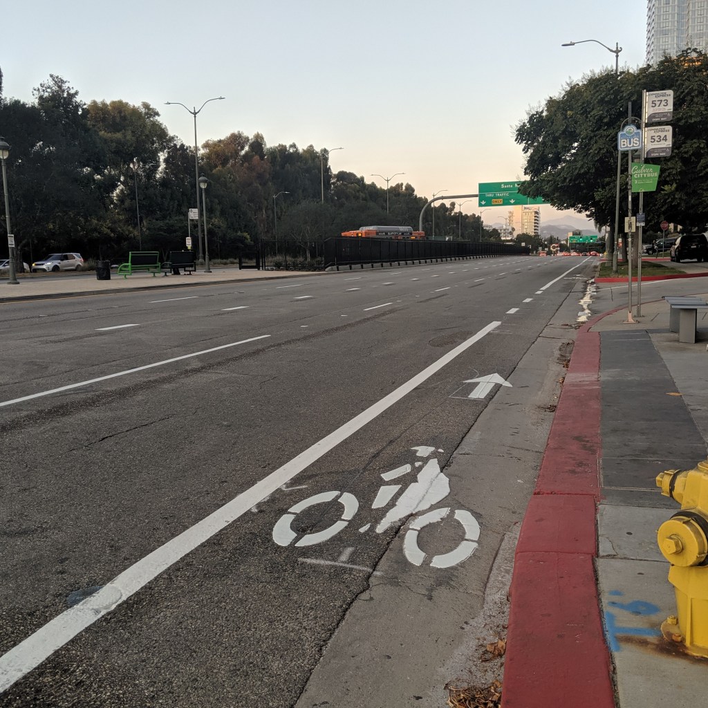 Eyes on the Street: New Gap Closure Bike Lanes in Century City
