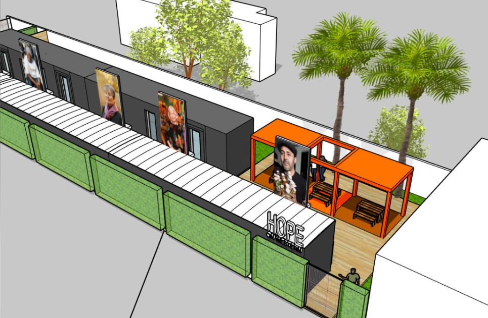Rendering of 1819 S. Western bridge housing - via Council President Wesson