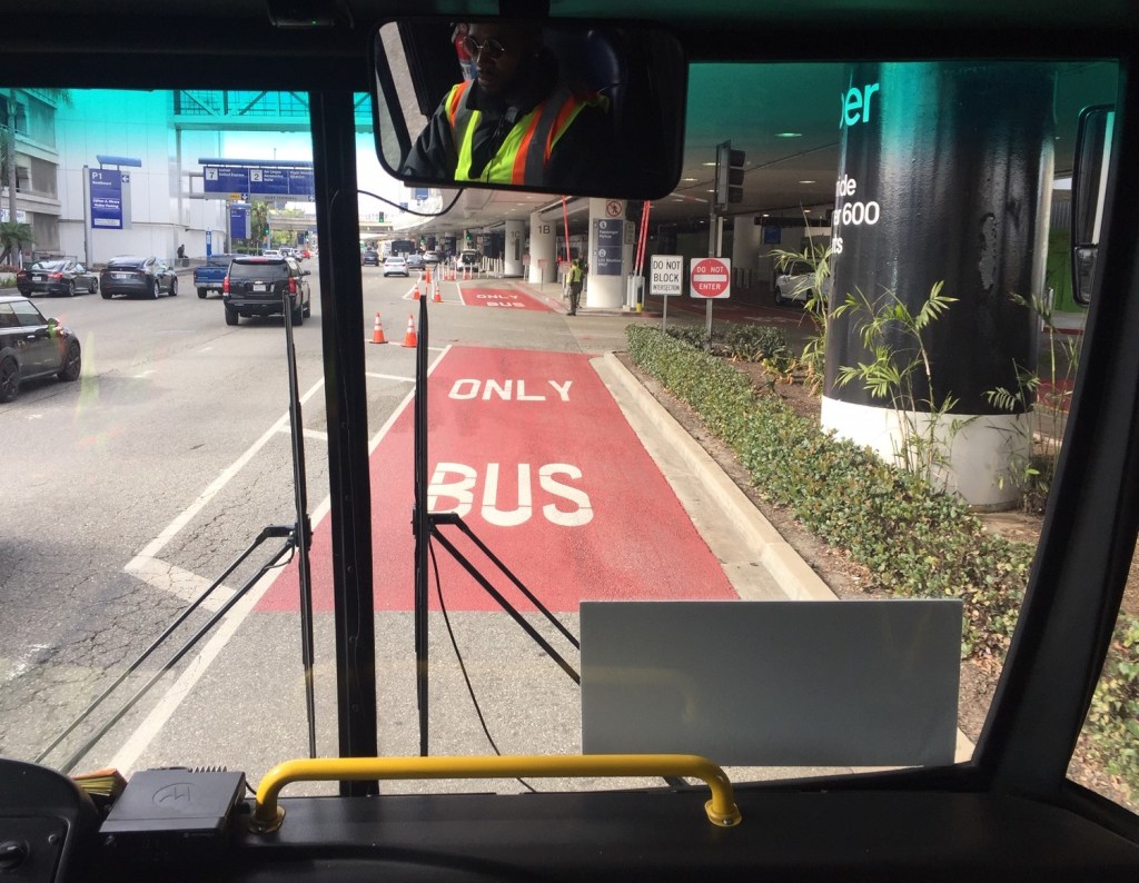 Eyes on the Street: Los Angeles’ First Red Bus-Only Lanes – at LAX