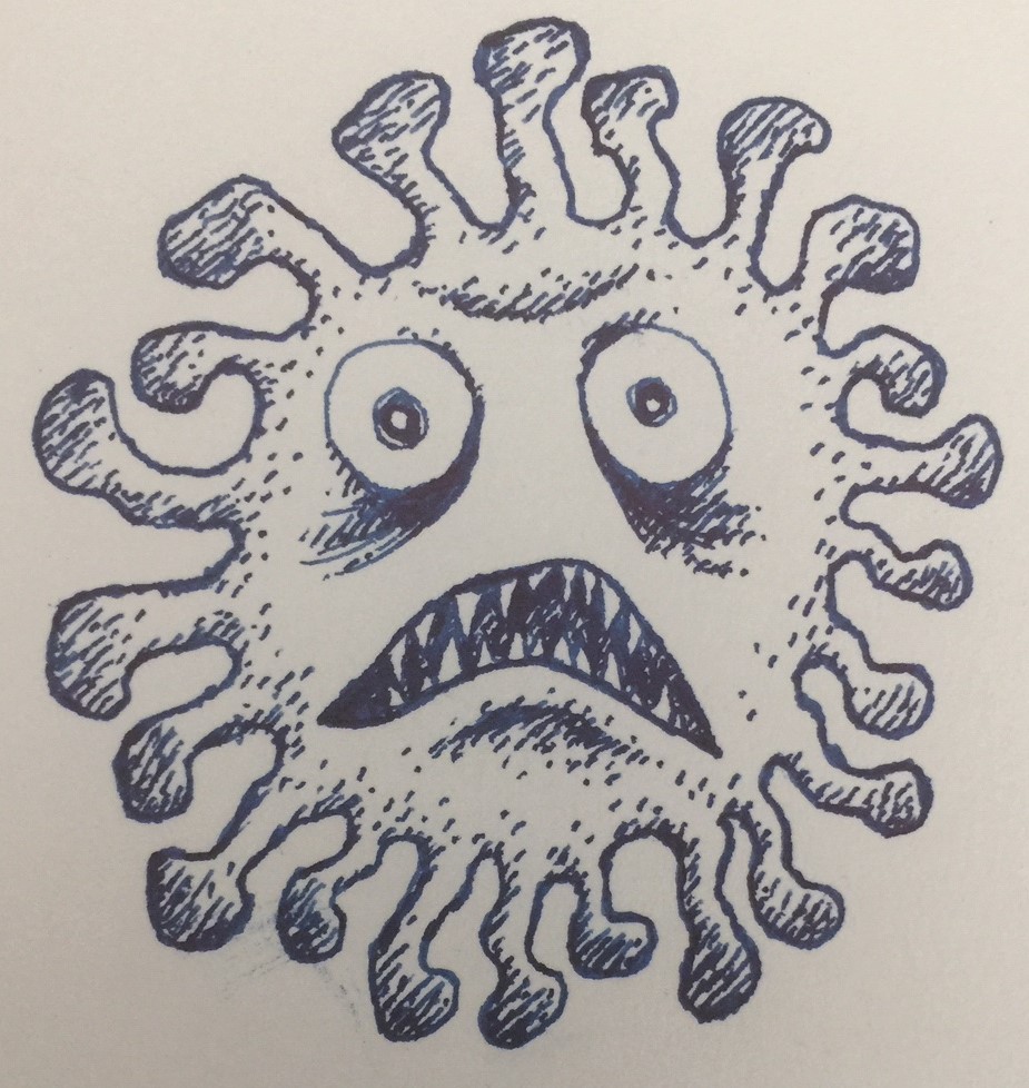 One Angeleno’s Coronavirus Pandemic Diary: Day 38 – Some of My Silly Cornonavirus Sketches