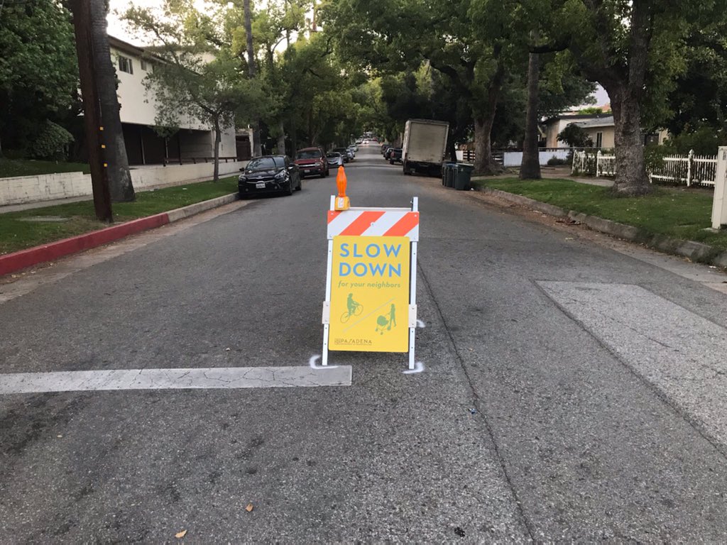 Pasadena Nudges Drivers to Slow Down, Share Streets with Bicyclists and Pedestrians during COVID-19