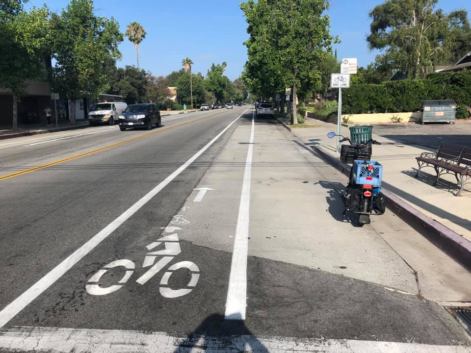 Eyes on the Street: New Bike Lanes Go Up in Sierra Madre, Arcadia