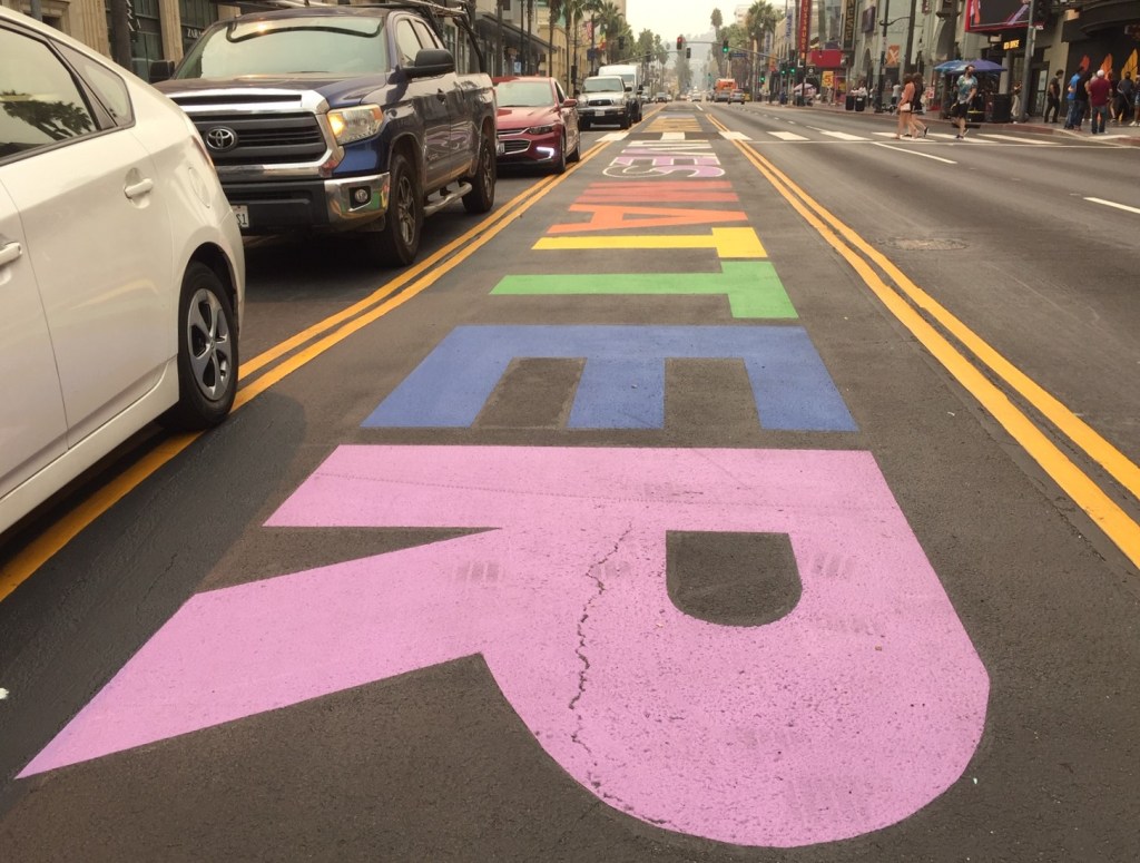 Eyes on the Street: Hollywood All Black Lives Matter Mural Shrunk