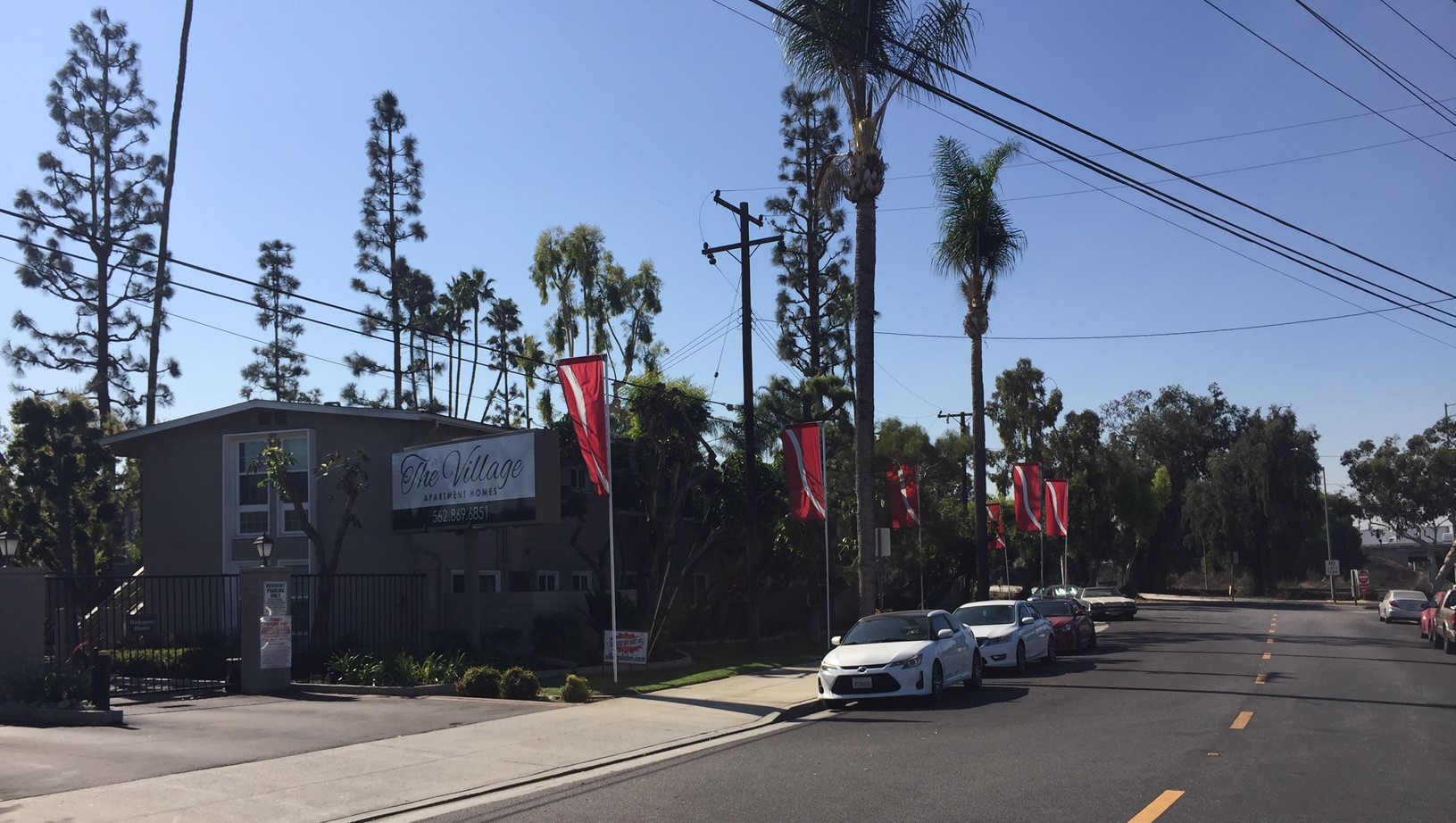 Metro's 5 Freeway widening map (shared by the JPA) shows partial demolition of two Downey apartment complexes: the Village apartments (shown) and the Parc@5 apartments.