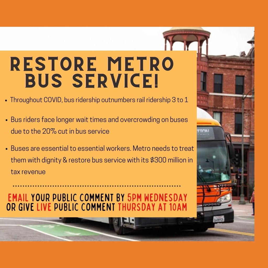 Metro Board Restores $24.3 Million in Cut Transit Service