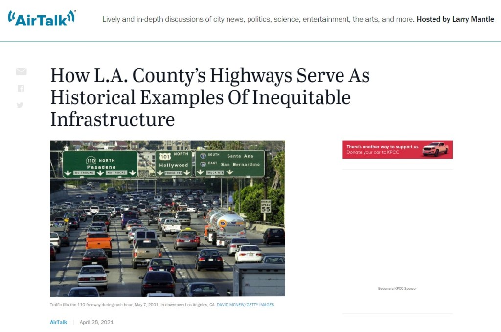 Streetsblog L.A. Editor Joe Linton Talks Freeway Expansion on KPCC’s AirTalk