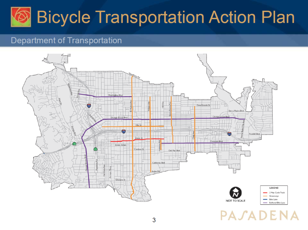 Pasadena Studying Four North-South Bike Boulevard Corridors