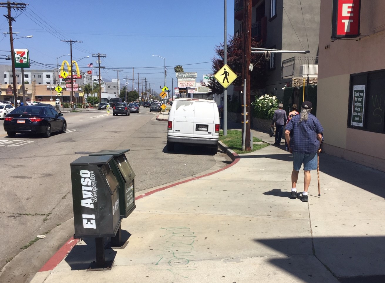 Stretches of Burbank Blvd in front of new development have already been widened