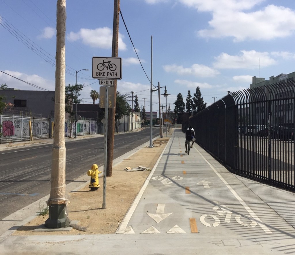 Eyes on the Street: Short New Bike Path in Boyle Heights