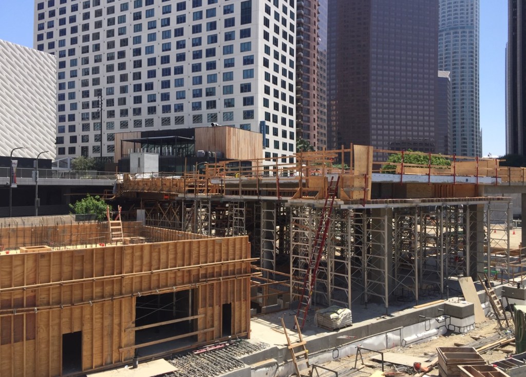 Eyes on the Street: Construction of Regional Connector Pedestrian Bridge to Grand Avenue