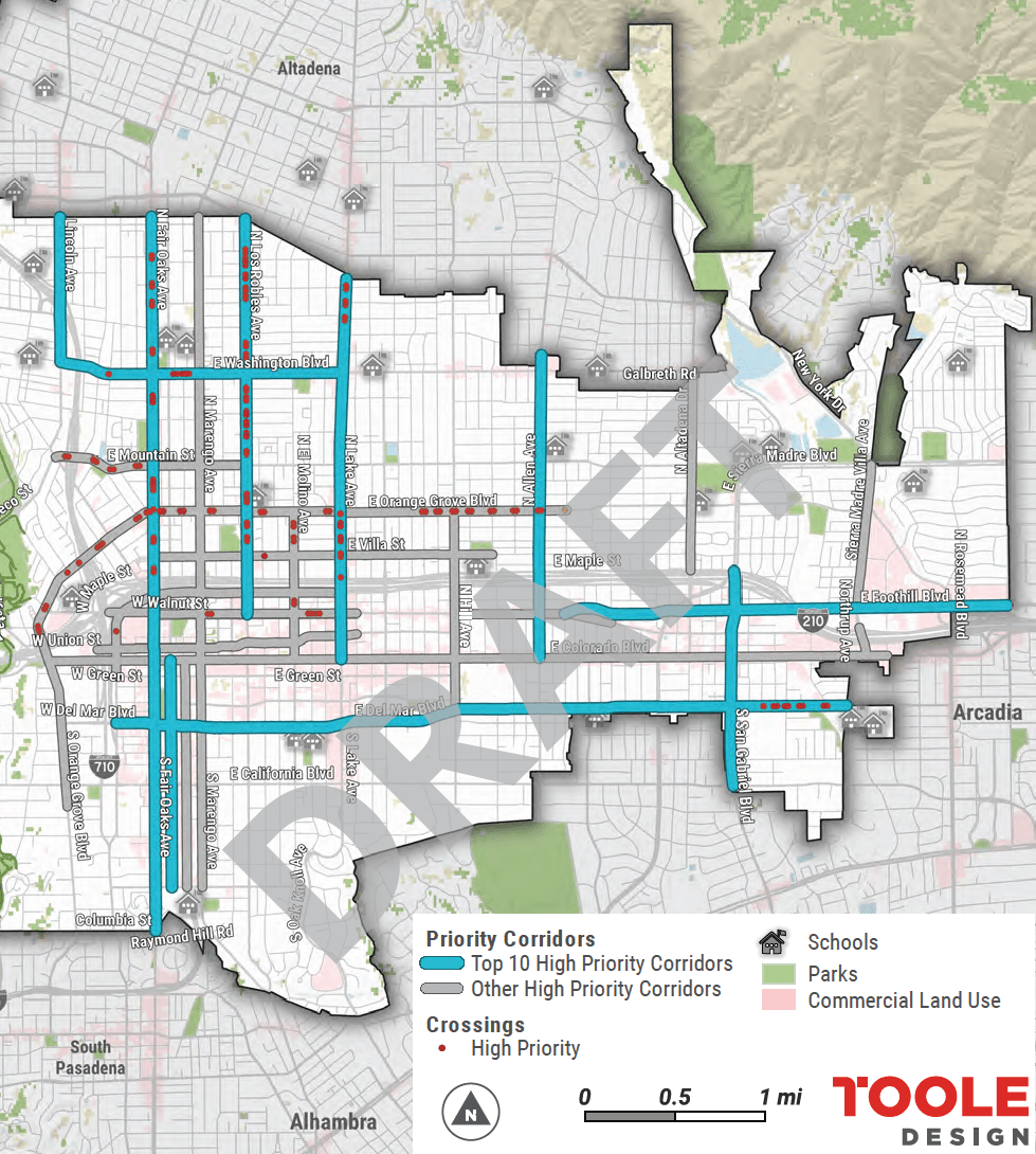 Draft Pasadena Pedestrian Plan Public Feedback Period Ends, to Head to City Council Soon
