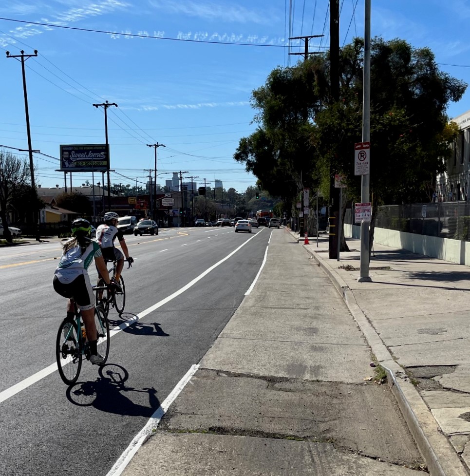 New Bike Lanes Installed on North Figueroa in Cypress Park