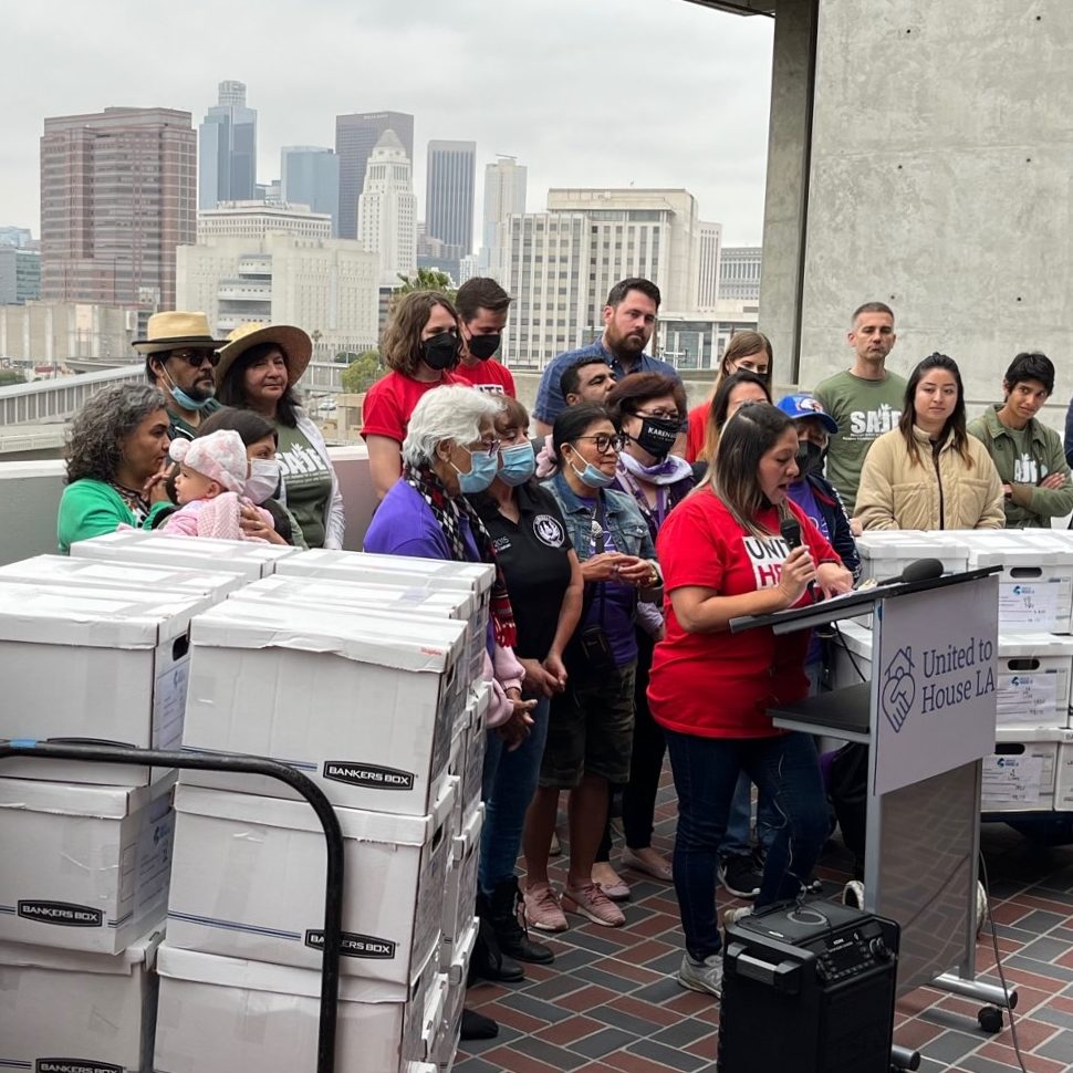 United To House L.A. Proponents Submit Signatures To Qualify For November Ballot