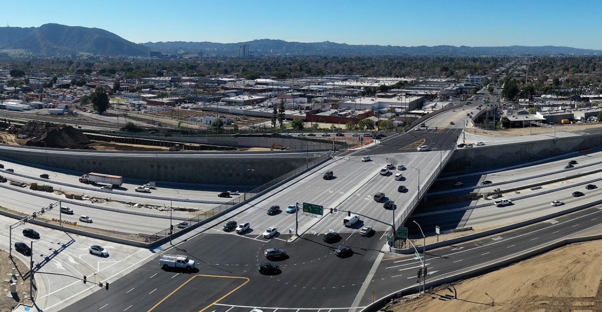 The new Burbank Boulevard Bridge - photo via Caltrans Twitter