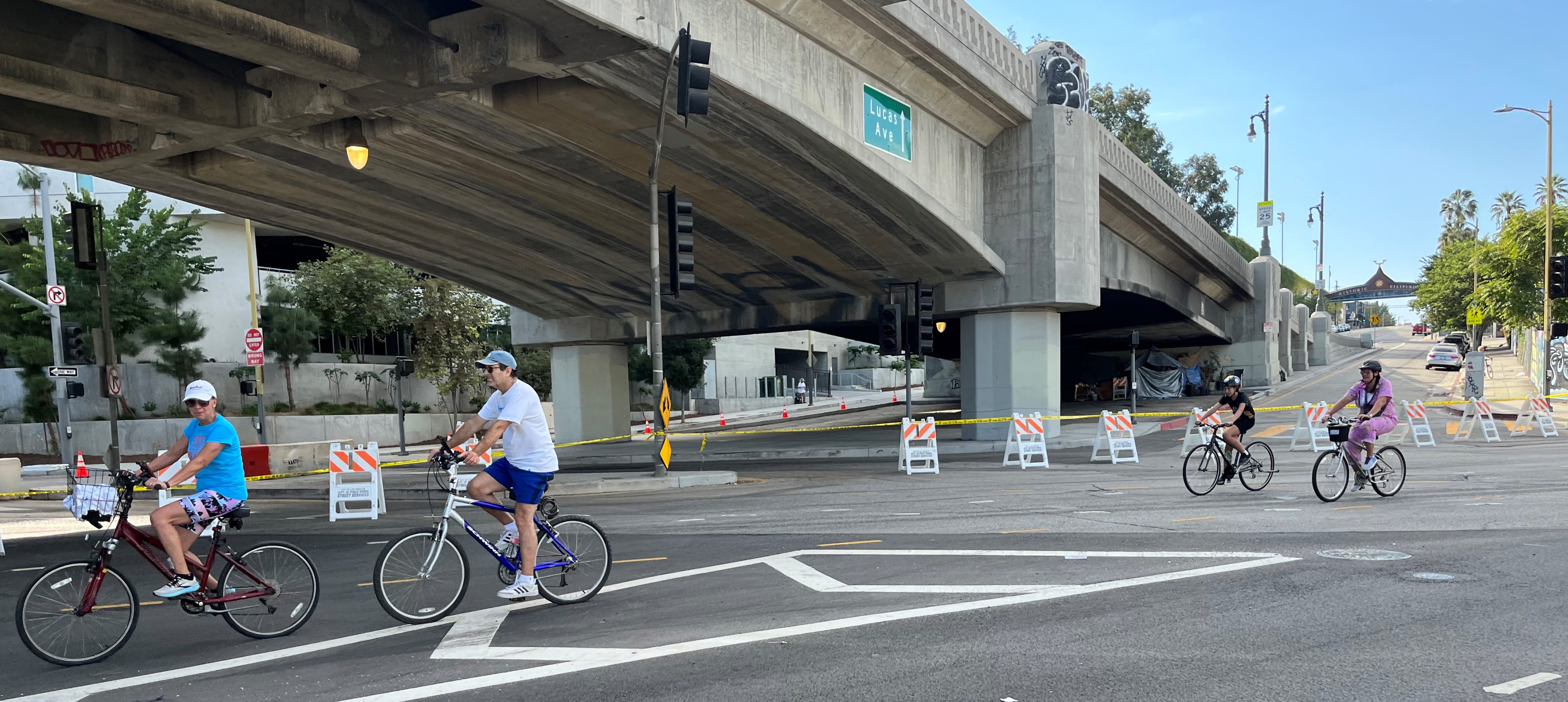 CicLAvia under the Beverly/1st Bridge near Echo Park