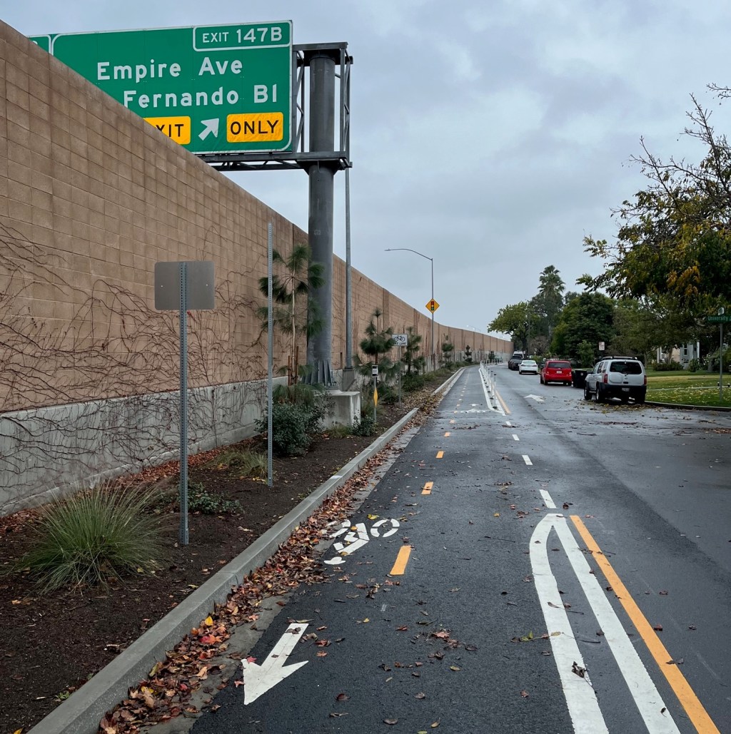 Eyes on the Street: Short Leland Way Protected Bikeway in Burbank