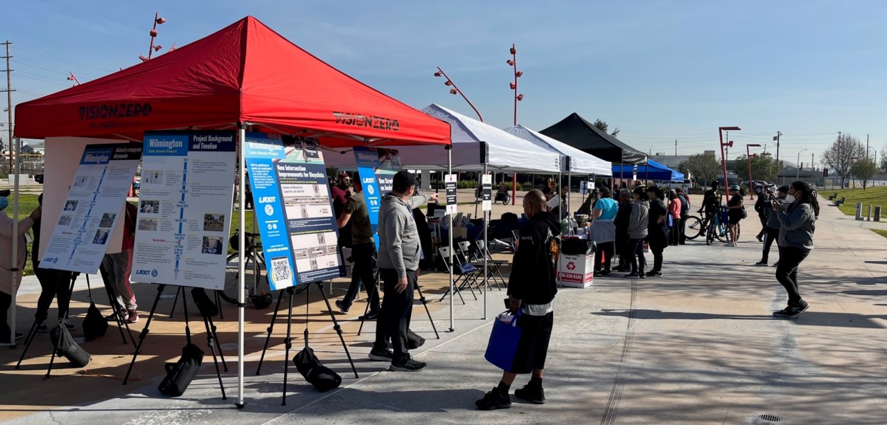 Community group booths at the Wilmington Safe Streets celebration at Wilmington Waterfront Park.