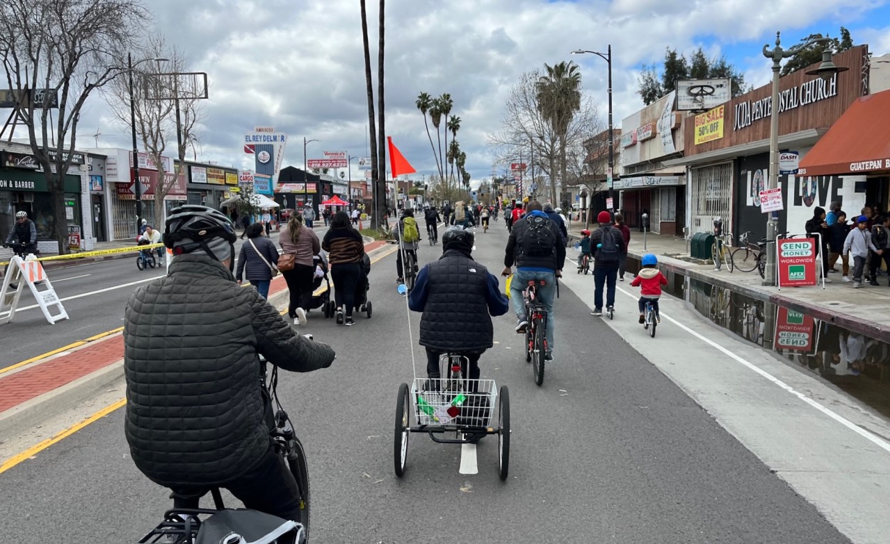 A few puddles lingered along the route from Saturday's heavy rain