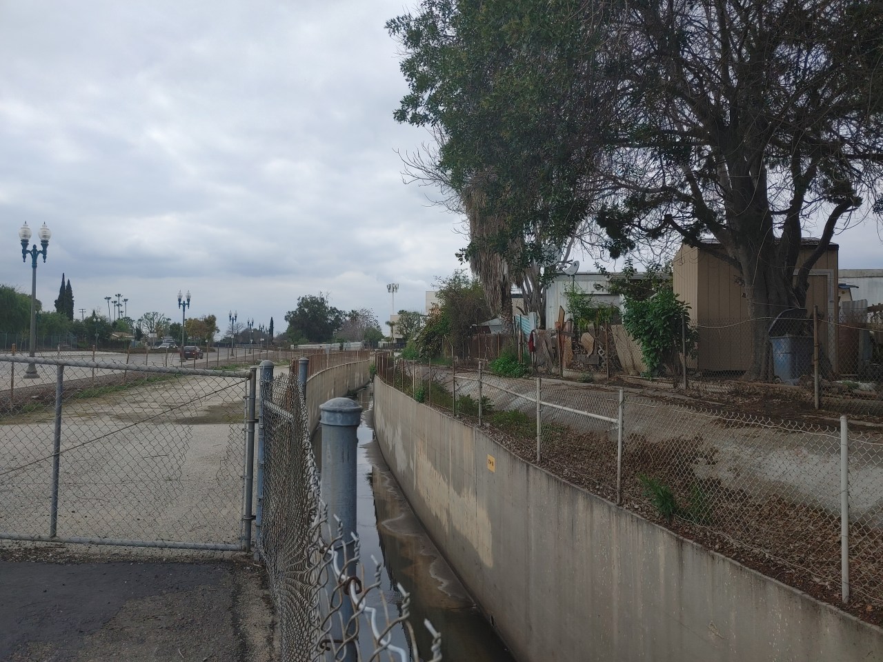 Westward view of the San Jose Creek flood control channel in Avocado Heights. Credit: Chris Greenspon/SBLA